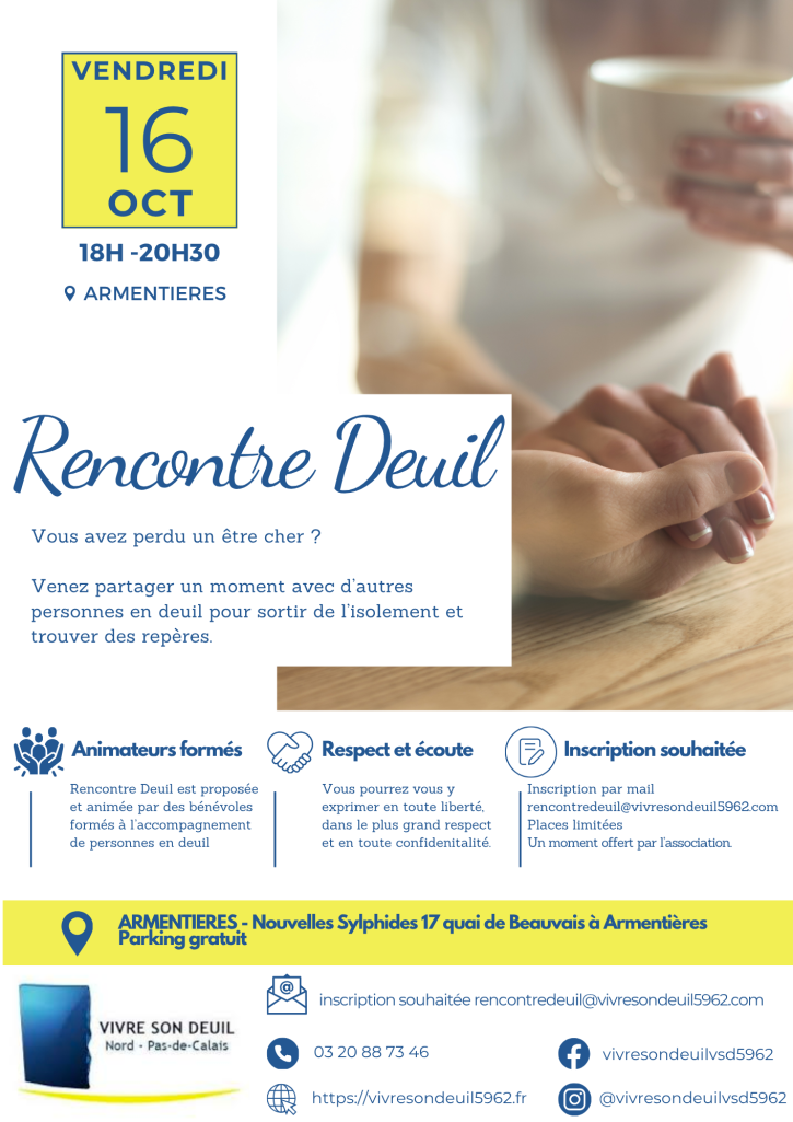 Affiche pour la rencontre Deuil 